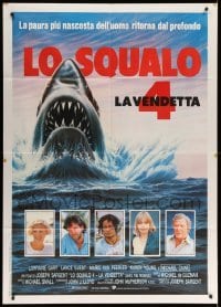 4p176 JAWS: THE REVENGE Italian 1p '87 cool great white shark art + top cast portraits!