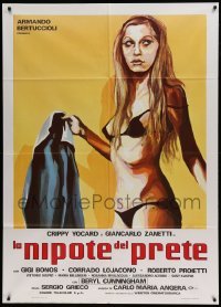 4p180 LA NIPOTE DEL PRETE Italian 1p '76 directed by Sergio Grieco, art of near-naked blonde girl!