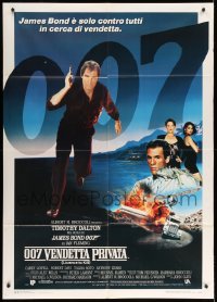 4p183 LICENCE TO KILL Italian 1p '89 Timothy Dalton as James Bond, he's out for revenge!