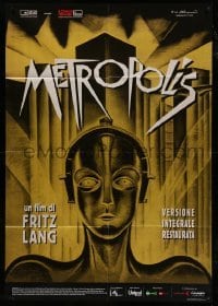 4p188 METROPOLIS Italian 1p R10 Fritz Lang, classic robot art from the first German release!