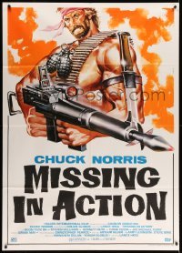 4p192 MISSING IN ACTION 2 Italian 1p '85 different art of action hero Chuck Norris by Symeoni!