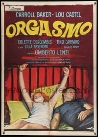 4p198 ORGASMO Italian 1p '72 Umberto Lenzi giallo, Casaro art of sexy woman bound to bed!