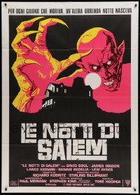 4p214 SALEM'S LOT Italian 1p '80 directed by Tobe Hooper & based on Stephen King novel, cool art!