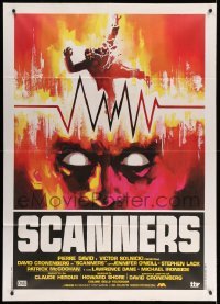 4p216 SCANNERS Italian 1p '81 David Cronenberg, in 20 seconds your head explodes, different art!