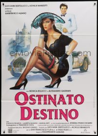 4p228 STUBBORN FATE Italian 1p '92 Sciotti art of sexy Monica Bellucci with gun in her garter!