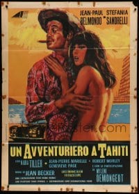 4p235 TENDER SCOUNDREL Italian 1p R70s Iaia art of Jean-Paul Belmondo & naked Stefania Sandrelli!