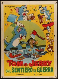 4p239 TOM & JERRY Italian 1p R1977 cat and mouse cartoon, more violent images than U.S. items!