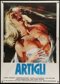 4p242 UNCANNY Italian 1p '77 different Mafe art of sexy near-naked blonde attacked by monster!