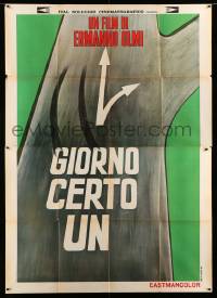 4p082 ONE FINE DAY Italian 2p '70 Un Certo giorno, art of black tire marks on highway!