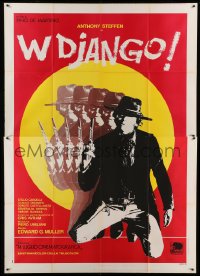 4p099 VIVA DJANGO Italian 2p '71 spaghetti western art of Anthony Steffen as Django!