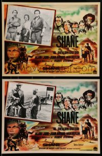 4p018 SHANE 5 Mexican LCs R90s George Stevens classic western, Alan Ladd, De Wilde, Heflin, Arthur!