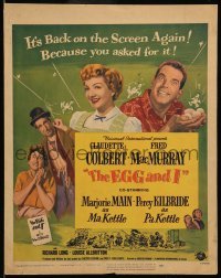 4p306 EGG & I WC R54 Claudette Colbert, MacMurray, first Ma & Pa Kettle, by Betty MacDonald!