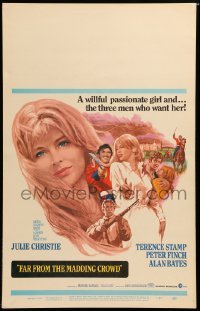4p310 FAR FROM THE MADDING CROWD WC '68 Julie Christie, Terence Stamp, Peter Finch, Schlesinger
