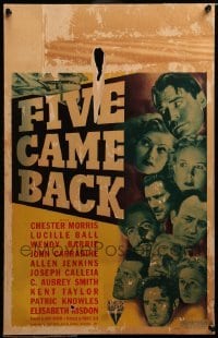 4p313 FIVE CAME BACK WC '39 montage of plane crash survivors Lucille Ball, Wendie Barrie & more!