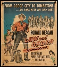 4p348 LAW & ORDER WC '53 Ronald Reagan, Dorothy Malone, from Dodge City to Tombstone!