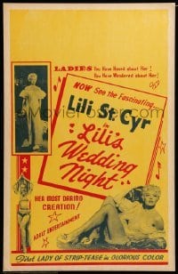4p353 LILI'S WEDDING NIGHT WC '52 sexy Lili St. Cyr's most daring creation, adult entertainment!