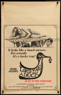 4p356 LORD LOVE A DUCK WC '66 Roddy McDowall, sexy Tuesday Weld, actually it's a booby trap!