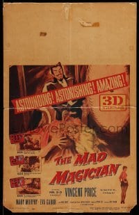 4p358 MAD MAGICIAN 3D WC '54 Vincent Price is a crazy magician who performs dangerous tricks!