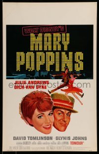 4p359 MARY POPPINS WC '64 Julie Andrews & Dick Van Dyke in Walt Disney's musical classic!
