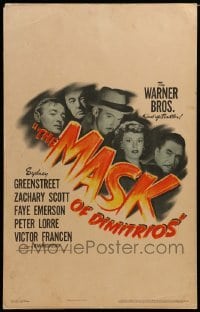 4p361 MASK OF DIMITRIOS WC '44 Peter Lorre, Sydney Greenstreet, Zachary Scott, Faye Emerson