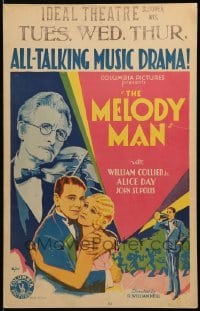 4p364 MELODY MAN WC '30 Spicker art of Alice Day in love with jazz man William Collier Jr., rare!