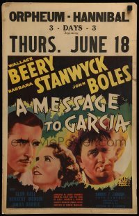 4p366 MESSAGE TO GARCIA WC '36 John Boles & Spanish Barbara Stanwyck in Spanish-American War!