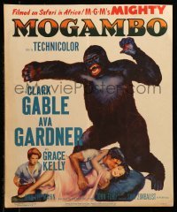 4p369 MOGAMBO WC '53 Clark Gable, Grace Kelly & Ava Gardner in Africa!