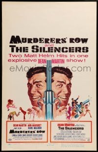 4p375 MURDERERS' ROW/SILENCERS WC '67 Dean Martin in two great Matt Helm hits, McGinnis art!
