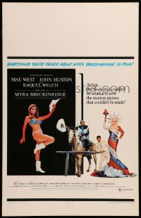 4p378 MYRA BRECKINRIDGE WC '70 John Huston, Mae West & sexy Raquel Welch in patriotic outfit!