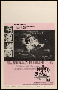 4p381 NIGHT OF THE IGUANA WC '64 Richard Burton, Ava Gardner, Sue Lyon, Deborah Kerr, John Huston