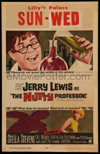 4p384 NUTTY PROFESSOR WC '63 wacky Jerry Lewis directs & stars w/pretty Stella Stevens!