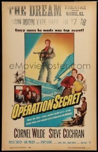 4p387 OPERATION SECRET WC '52 Cornel Wilde, Cochran, mission of an undercover U.S. Marine!