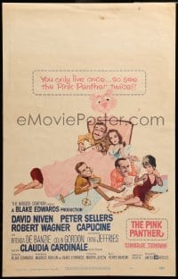 4p396 PINK PANTHER WC '64 wacky art of Peter Sellers & David Niven by Jack Rickard!