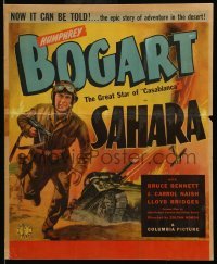 4p412 SAHARA WC '43 art of Humphrey Bogart, The Great Star of Casablanca, as World War II soldier!