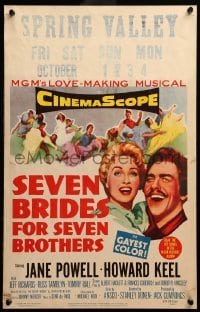 4p420 SEVEN BRIDES FOR SEVEN BROTHERS WC '54 Jane Powell & Howard Keel, classic MGM musical!