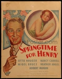 4p424 SPRINGTIME FOR HENRY WC '34 great art of sexy Nancy Carroll & smiling Otto Kruger!