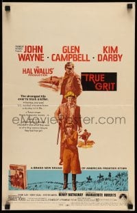 4p448 TRUE GRIT WC '69 John Wayne as Rooster Cogburn, Kim Darby, Glen Campbell