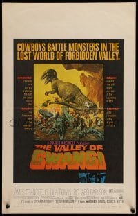 4p452 VALLEY OF GWANGI WC '69 Ray Harryhausen, Frank McCarthy artwork of cowboys vs dinosaurs!