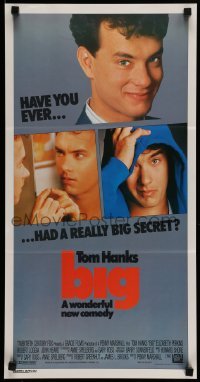 4r630 BIG Aust daybill '88 great close-up of Tom Hanks who has a really big secret!
