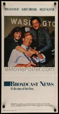 4r640 BROADCAST NEWS Aust daybill '87 news team William Hurt, Holly Hunter & Albert Brooks!