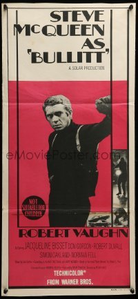 4r644 BULLITT Aust daybill R70 different image of Steve McQueen, Peter Yates car chase classic!