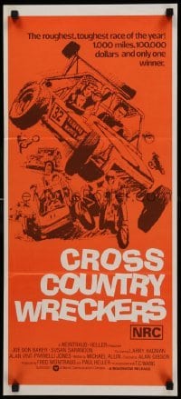 4r655 CHECKERED FLAG OR CRASH Aust daybill '77 Joe Don Baker, Susan Sarandon, off-road racing!