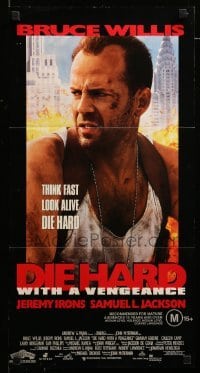 4r680 DIE HARD WITH A VENGEANCE Aust daybill '95 Bruce Willis, Jeremy Irons, Samuel L. Jackson