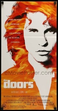 4r686 DOORS Aust daybill '91 cool image of Val Kilmer as Jim Morrison, directed by Oliver Stone!