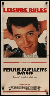 4r703 FERRIS BUELLER'S DAY OFF Aust daybill '86 Matthew Broderick in John Hughes teen classic!