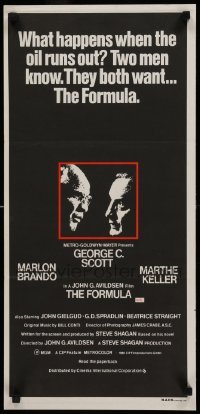 4r709 FORMULA Aust daybill '80 Marlon Brando, George C. Scott, directed by John G. Avildsen!
