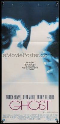 4r720 GHOST Aust daybill '90 classic romantic close up of dead Patrick Swayze & sexy Demi Moore!