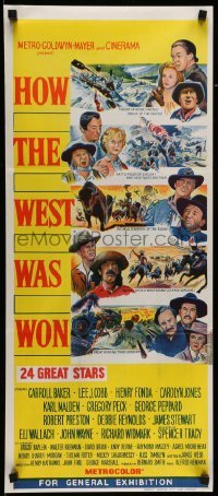 4r750 HOW THE WEST WAS WON Aust daybill '64 John Ford, Debbie Reynolds, Gregory Peck!