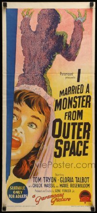 4r755 I MARRIED A MONSTER FROM OUTER SPACE Aust daybill '58 cool Richardson Studio art of Talbott!