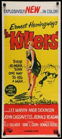 4r771 KILLERS Aust daybill '64 Don Siegel, Hemingway, Lee Marvin, sexy Angie Dickinson!